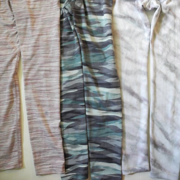 Athleta Girl Chit Chat soft athletic leggings size 8 10 VGUC Lot of three - Picture 2 of 2